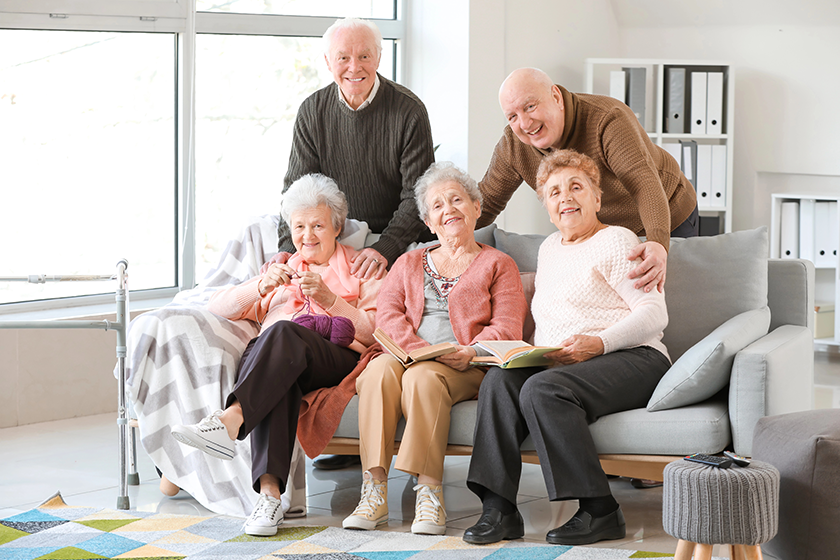 Group of senior people spending time together